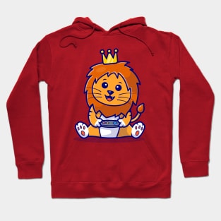 Cute Lion Gaming Cartoon Vector Icon Illustration Hoodie